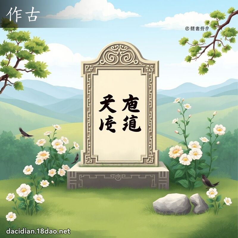 作古 - 國語大辭典配圖