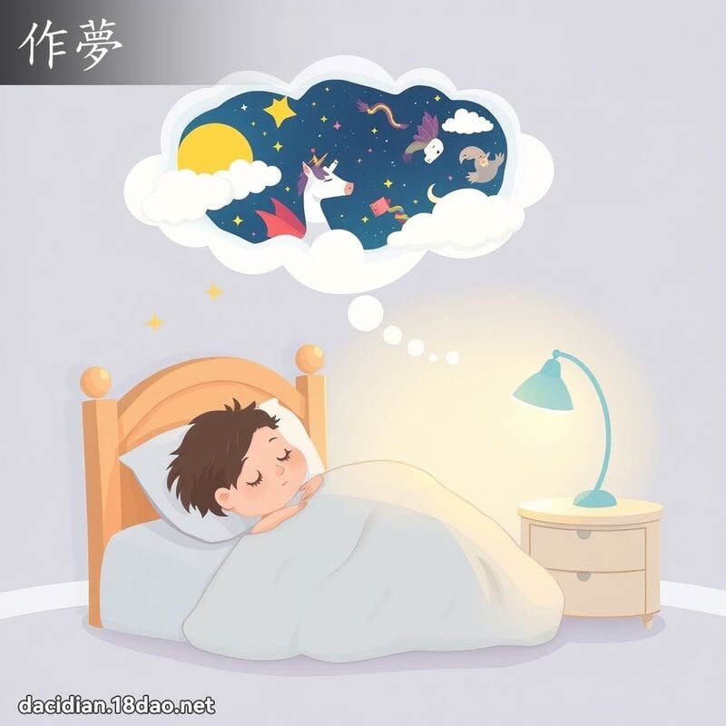 作夢 - 國語大辭典配圖