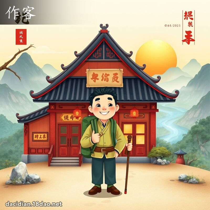 作客 - 國語大辭典配圖