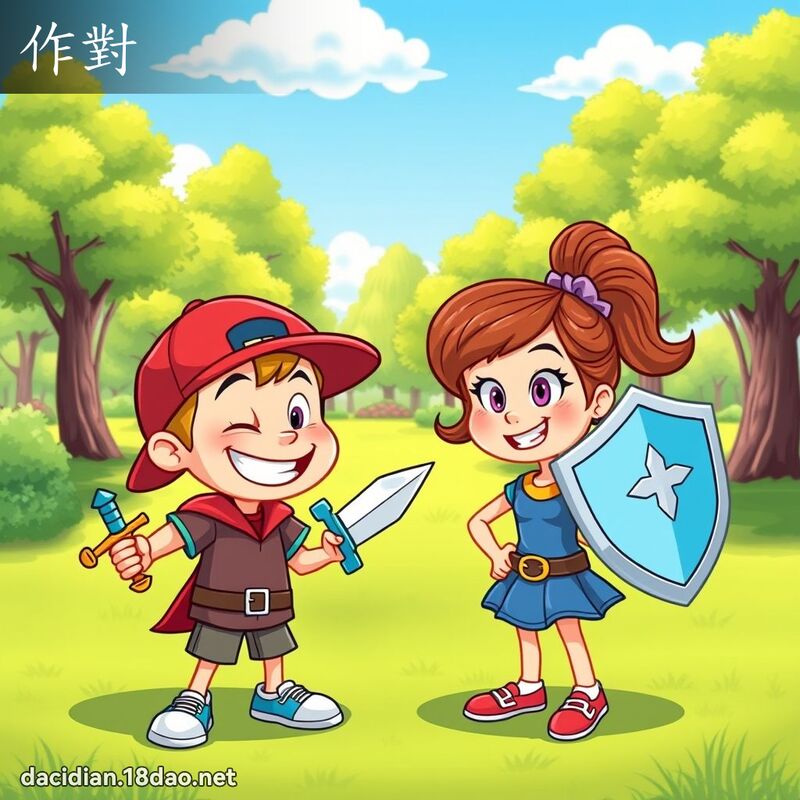 作對 - 國語大辭典配圖