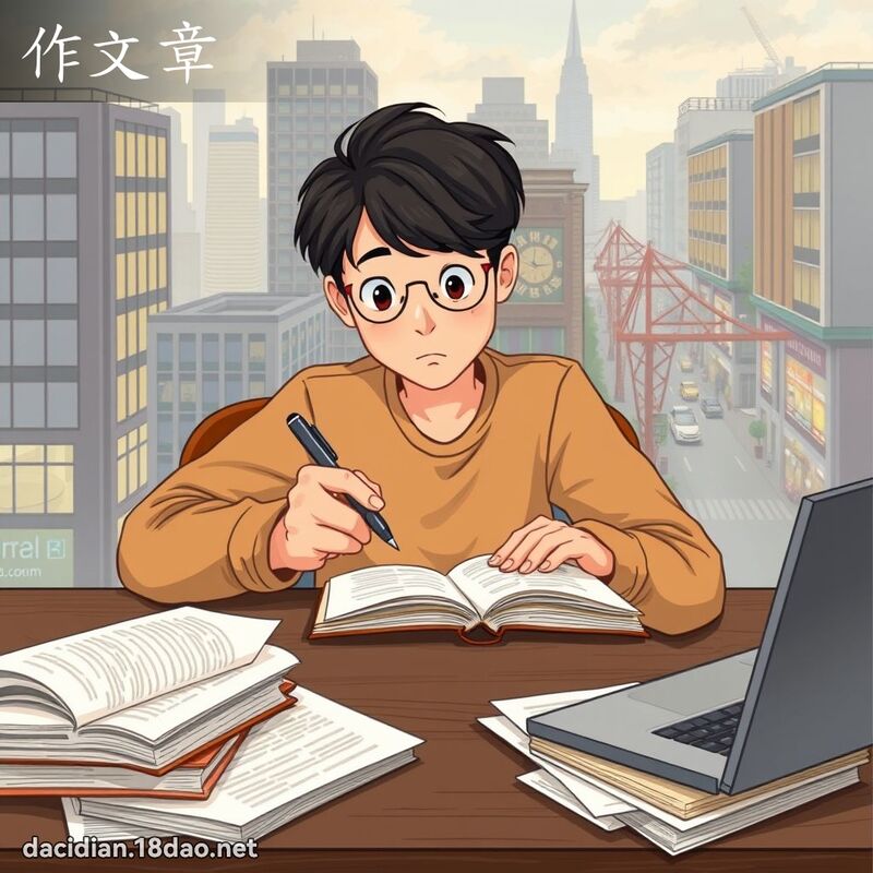 作文章 - 國語大辭典配圖