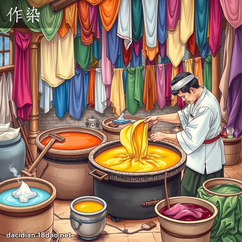 作染 - 国语大辞典配图