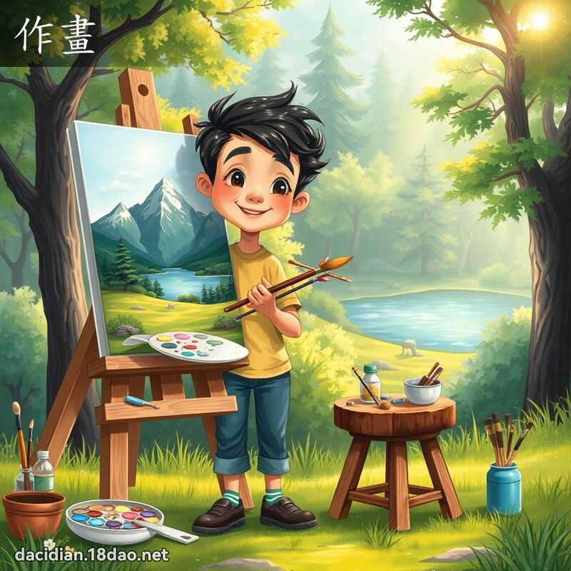 作画 - 国语大辞典配图