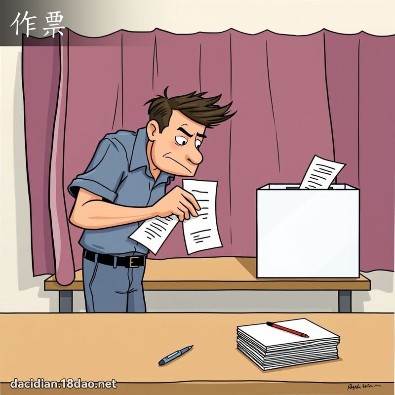 作票 - 国语大辞典配图