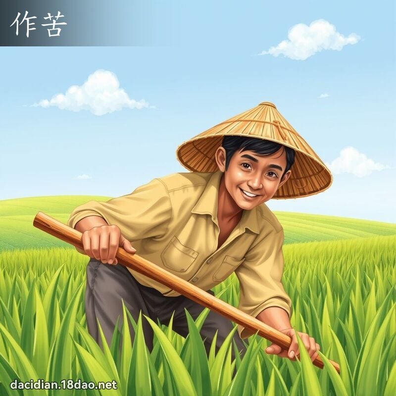 作苦 - 国语大辞典配图