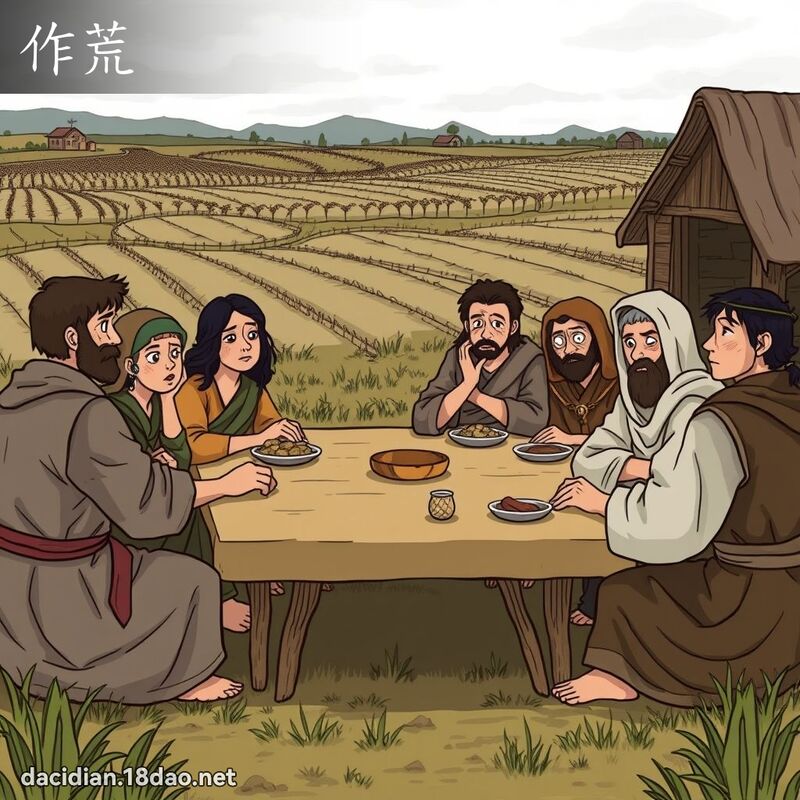 作荒 - 國語大辭典配圖