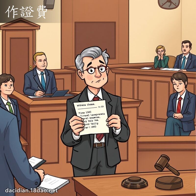 作证费 - 国语大辞典配图