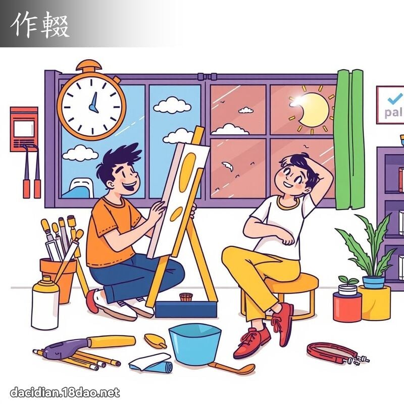 作輟 - 国语大辞典配图