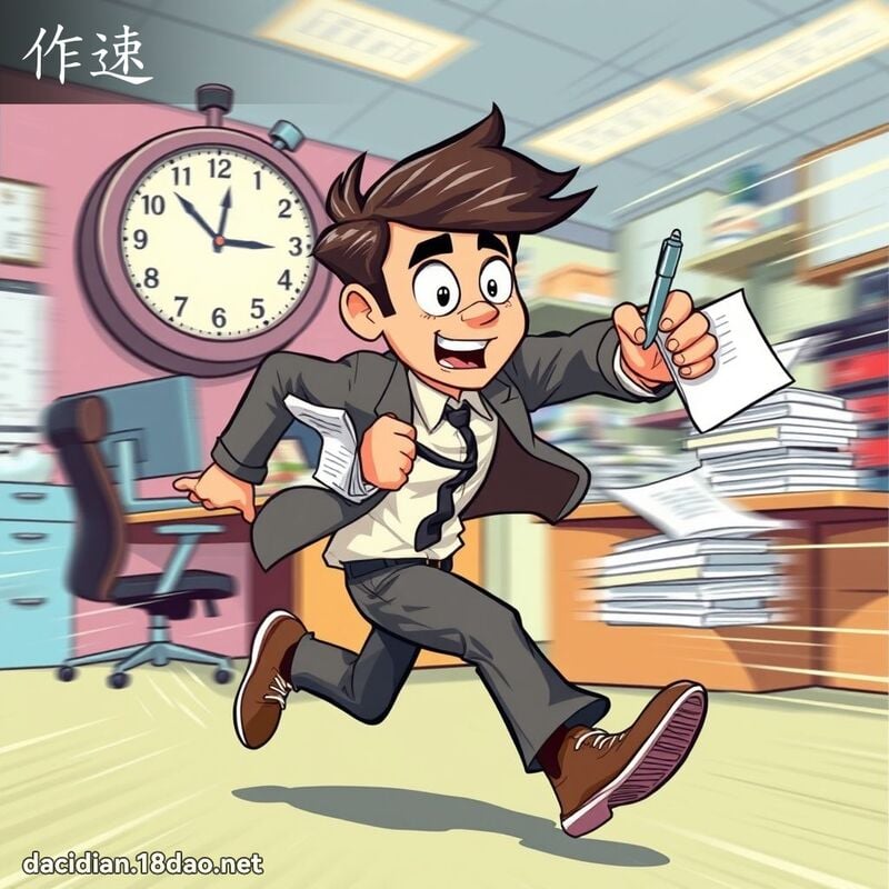 作速 - 国语大辞典配图