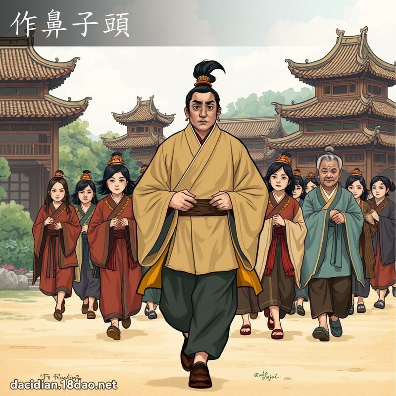 作鼻子头 - 国语大辞典配图
