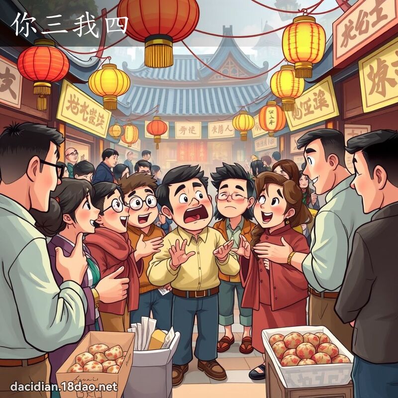 你三我四 - 国语大辞典配图