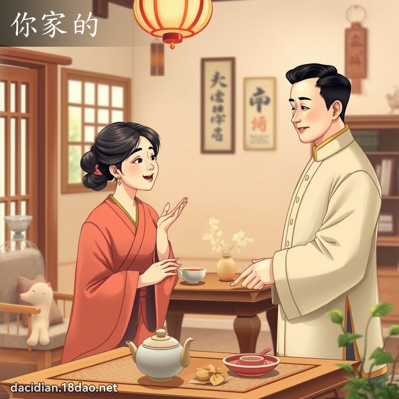 你家的 - 国语大辞典配图