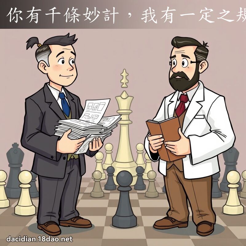 你有千条妙计，我有一定之规 - 国语大辞典配图