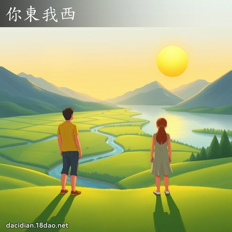 你东我西 - 国语大辞典配图