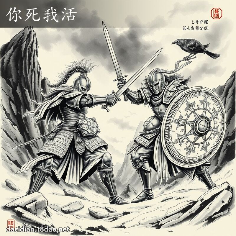 你死我活 - 国语大辞典配图