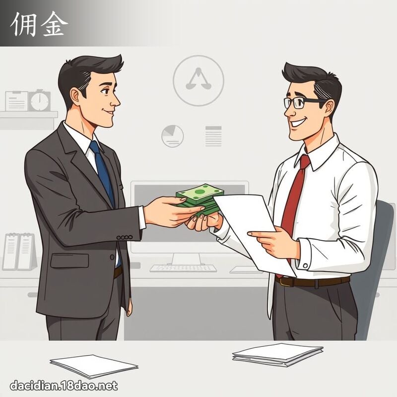 佣金 - 國語大辭典配圖