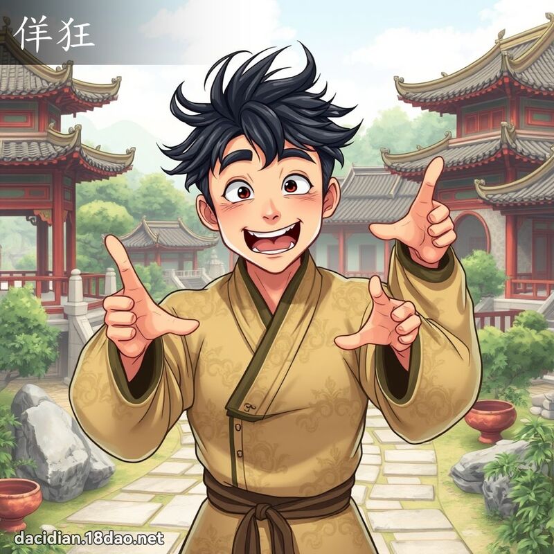 佯狂 - 國語大辭典配圖