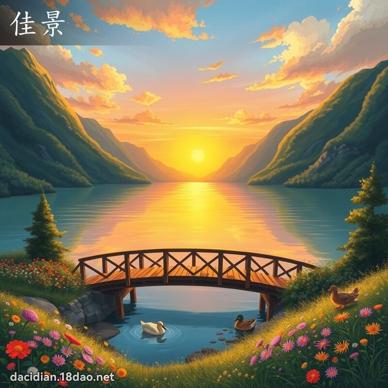 佳景 - 國語大辭典配圖