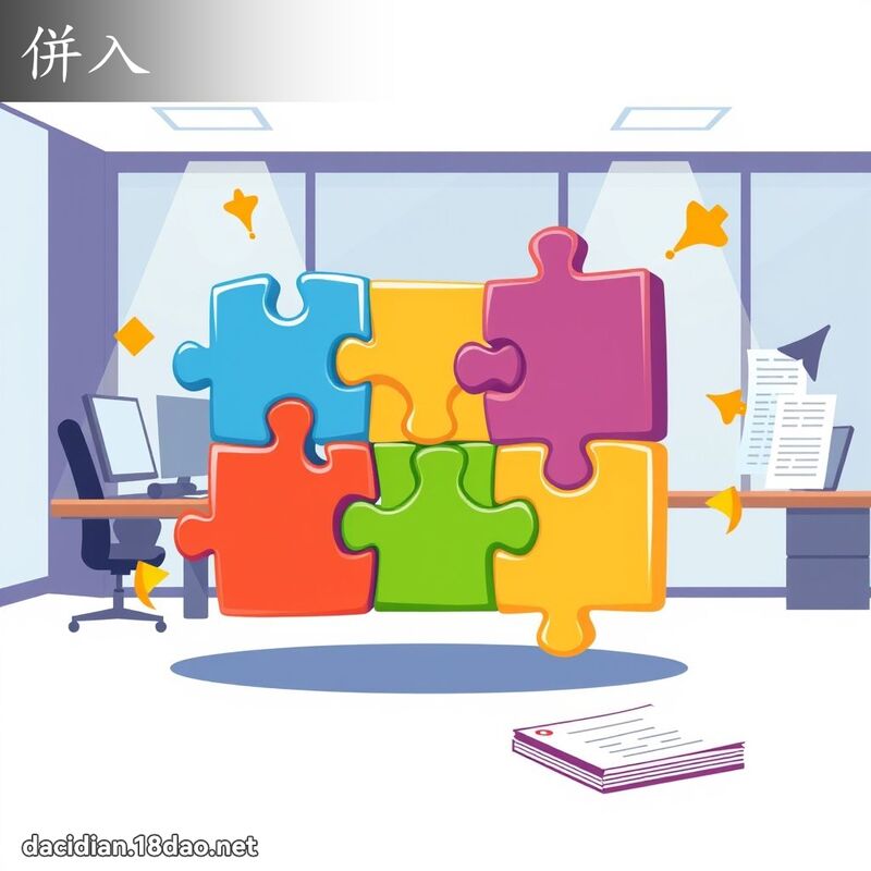 併入 - 国语大辞典配图