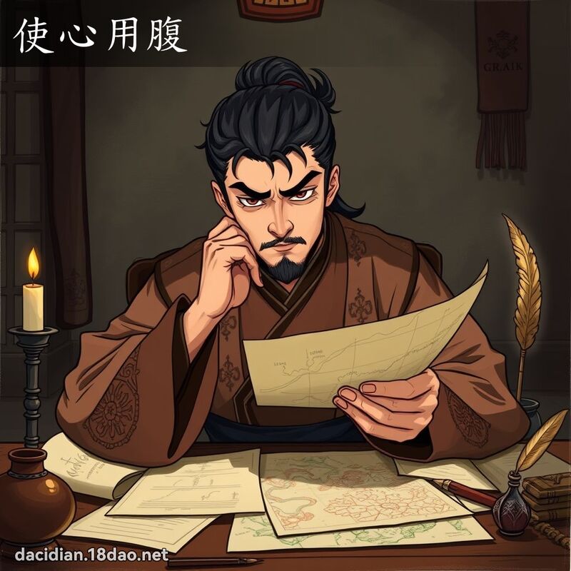 使心用腹 - 國語大辭典配圖