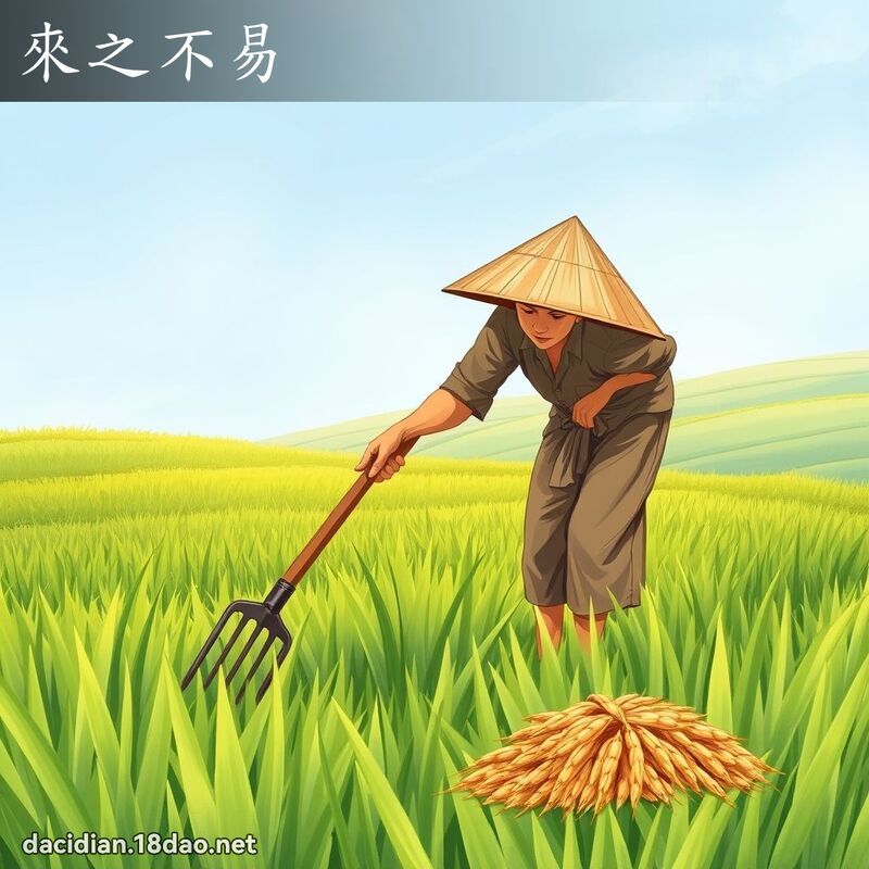 来之不易 - 国语大辞典配图