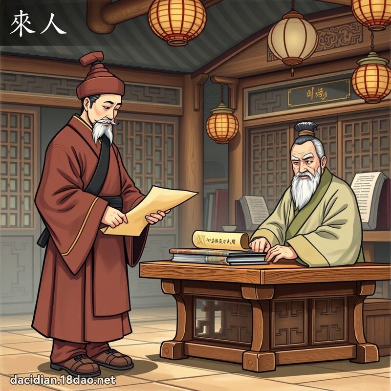 來人 - 國語大辭典配圖