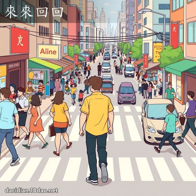 来来回回 - 国语大辞典配图