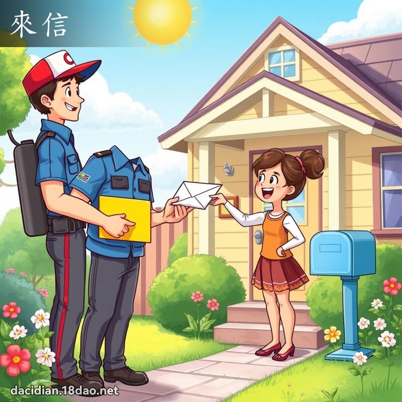 来信 - 国语大辞典配图