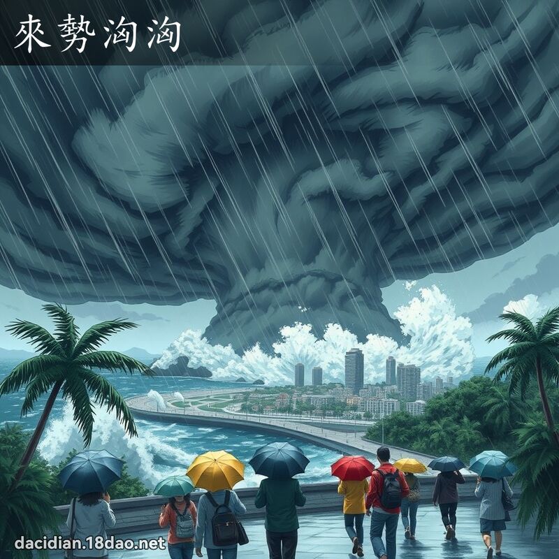 來勢洶洶 - 國語大辭典配圖
