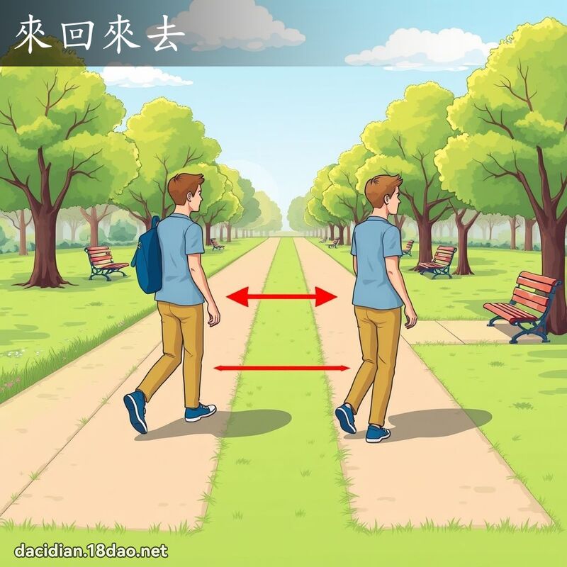 来回来去 - 国语大辞典配图