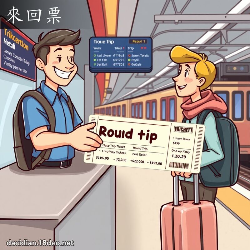 来回票 - 国语大辞典配图