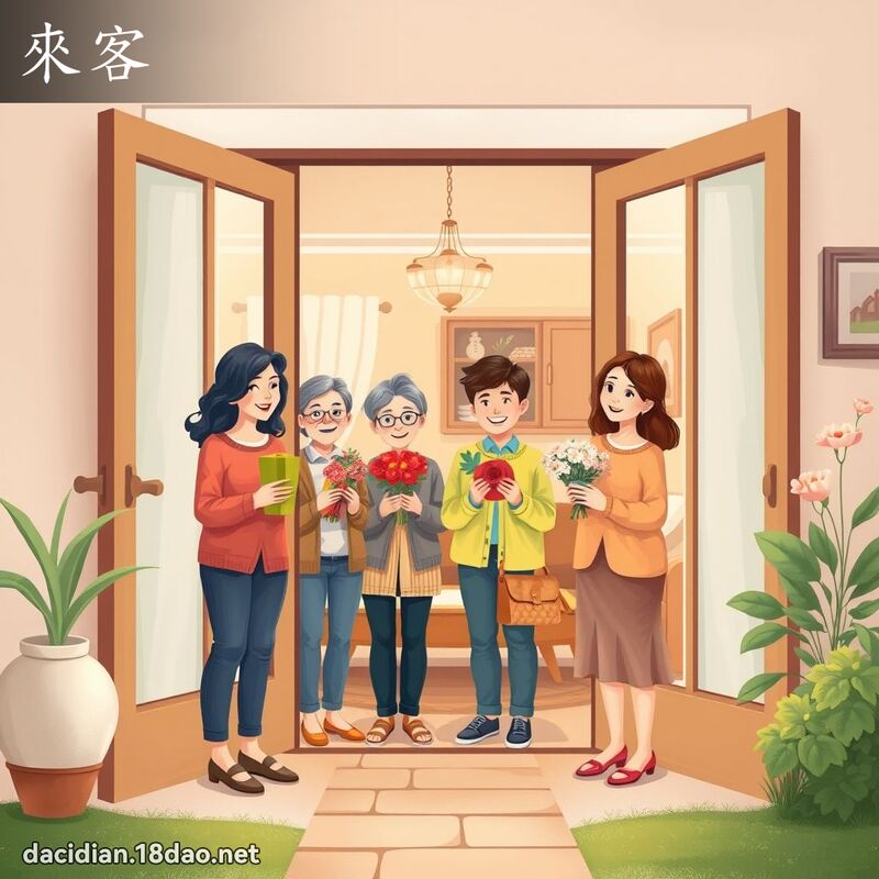 來客 - 國語大辭典配圖