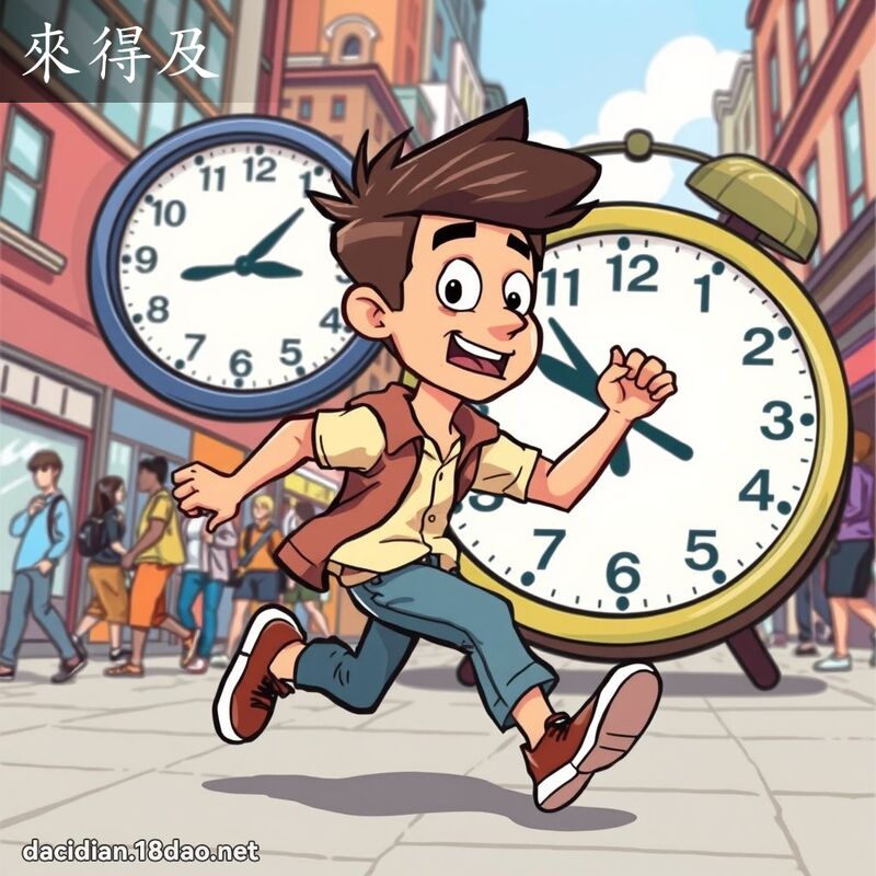 來得及 - 國語大辭典配圖