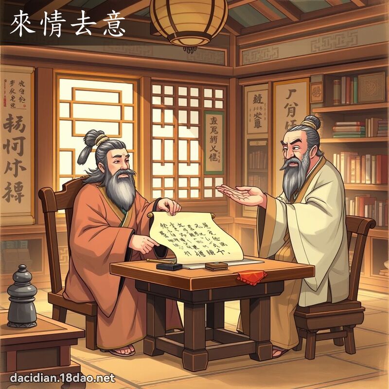 来情去意 - 国语大辞典配图