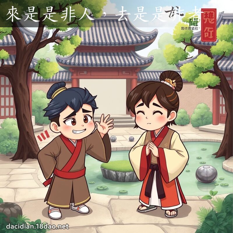 来是是非人，去是是非者 - 国语大辞典配图