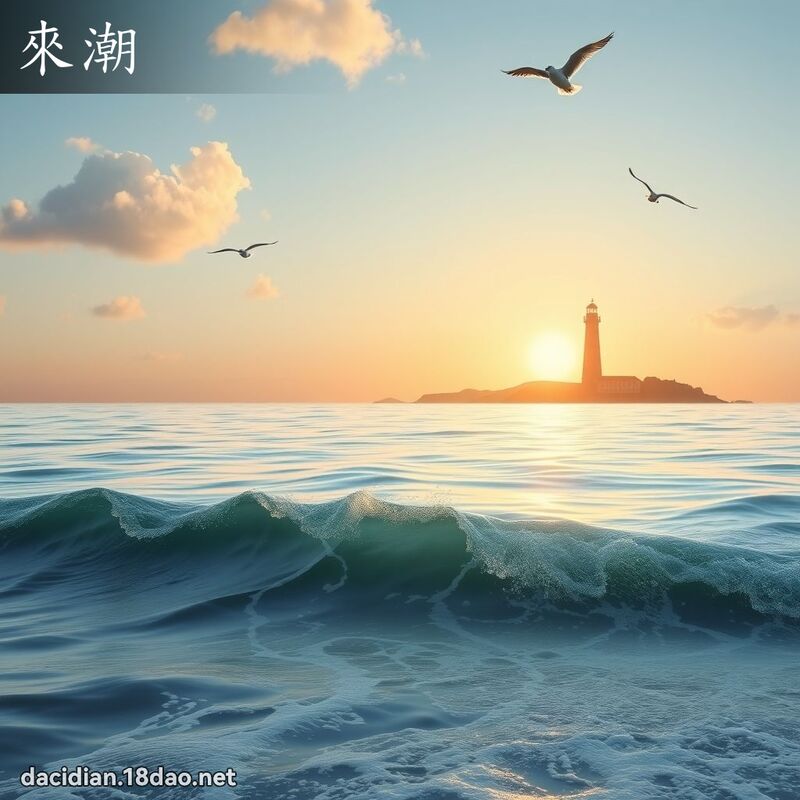 來潮 - 國語大辭典配圖