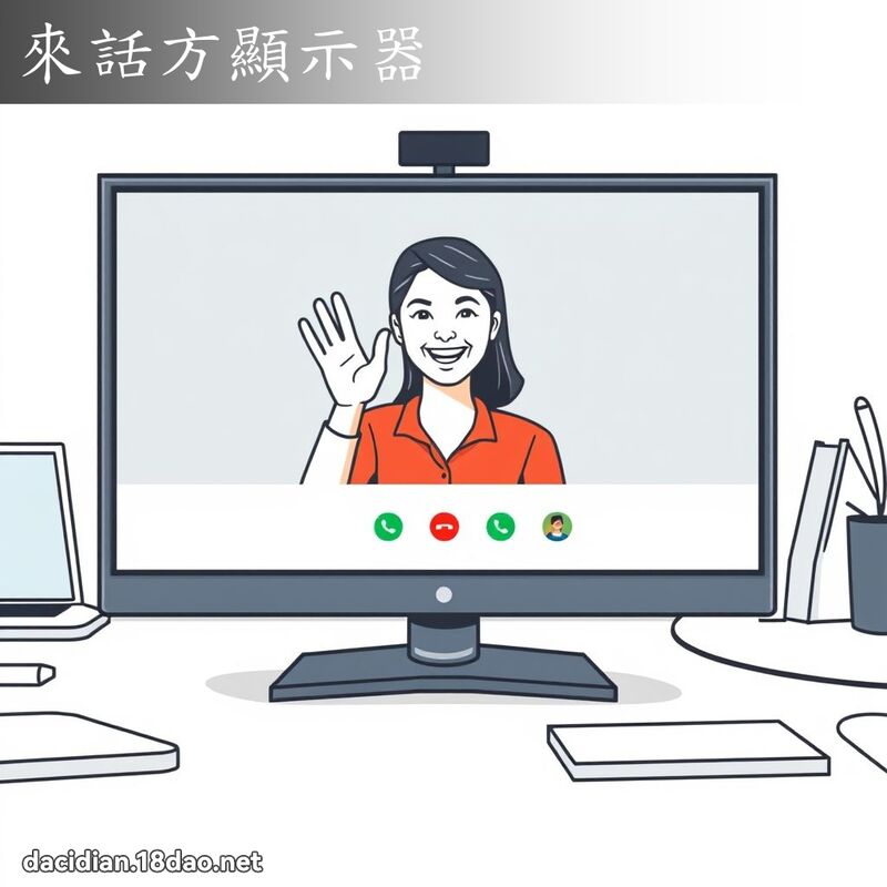 來話方顯示器 - 國語大辭典配圖