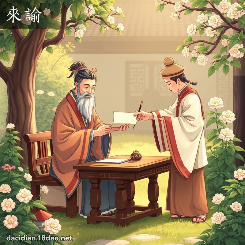 来諭 - 国语大辞典配图