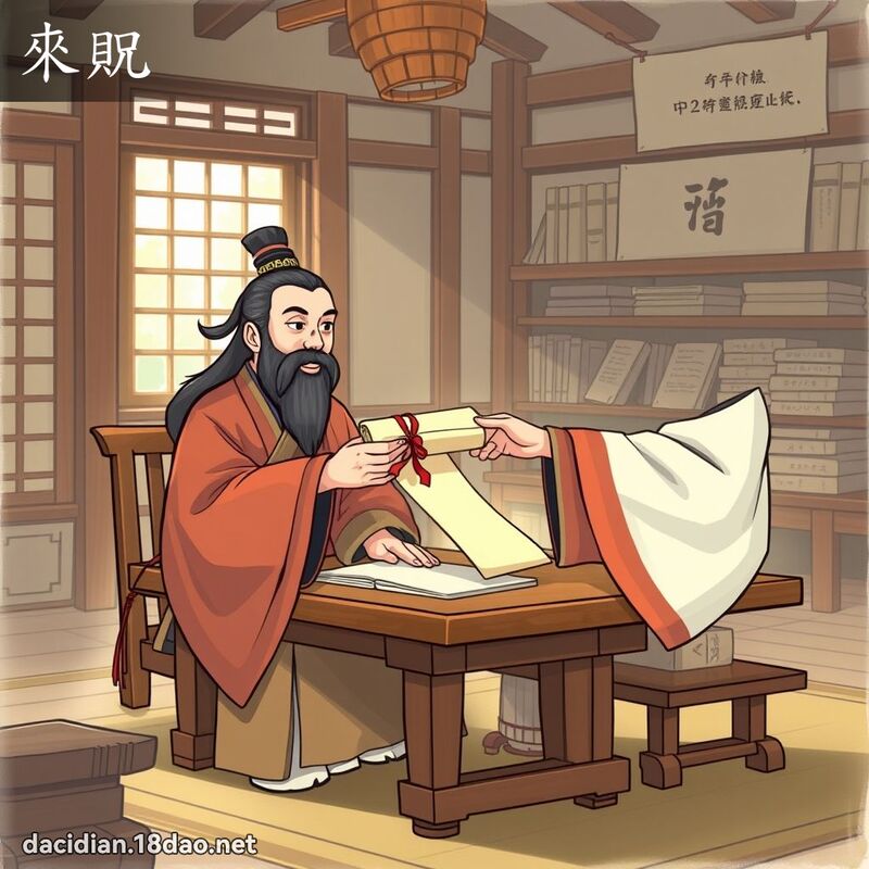 来貺 - 国语大辞典配图
