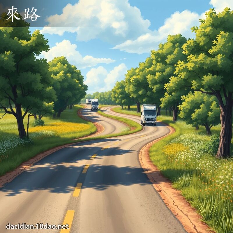 來路 - 國語大辭典配圖