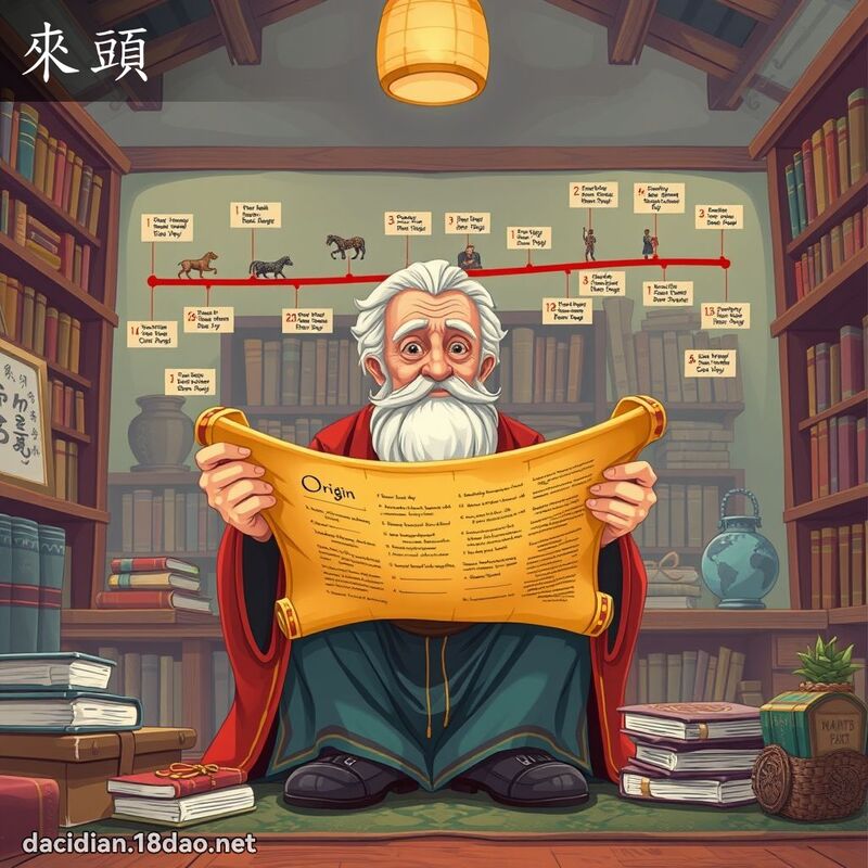 來頭 - 國語大辭典配圖