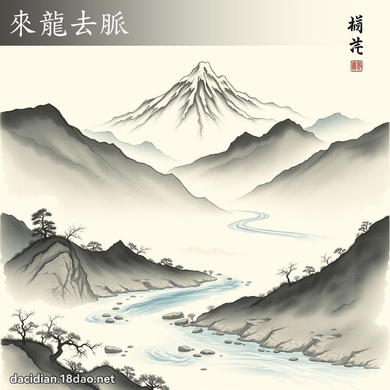 來龍去脈 - 國語大辭典配圖