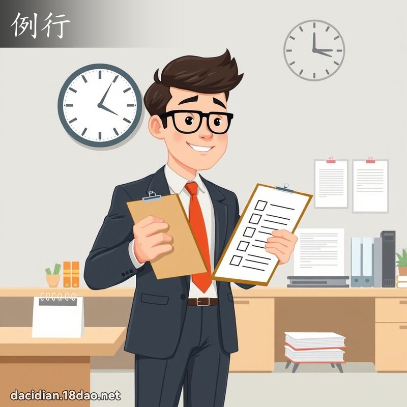 例行 - 国语大辞典配图