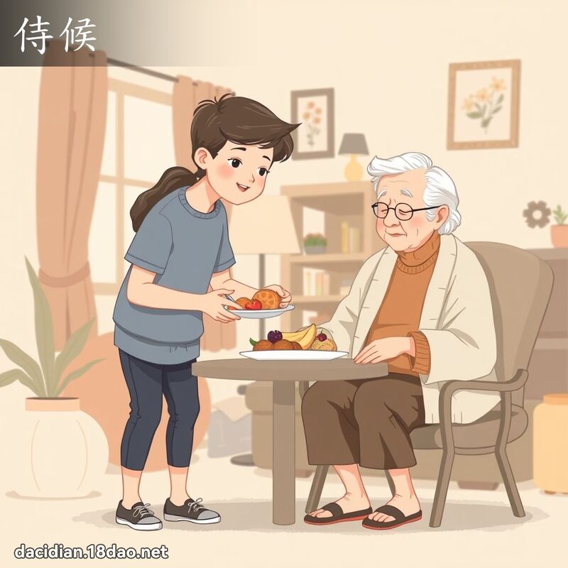 侍候 - 國語大辭典配圖