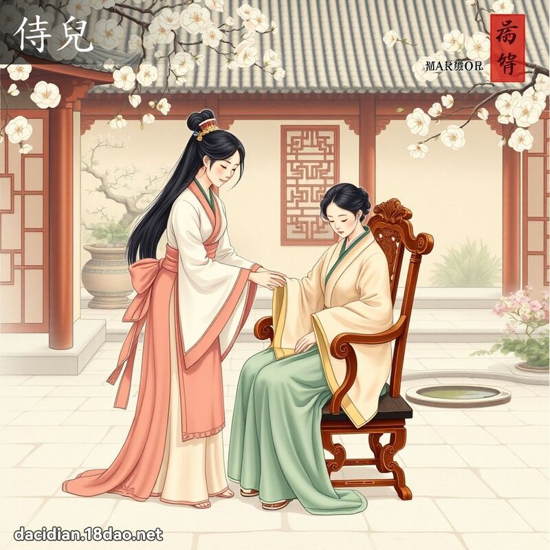 侍儿 - 国语大辞典配图