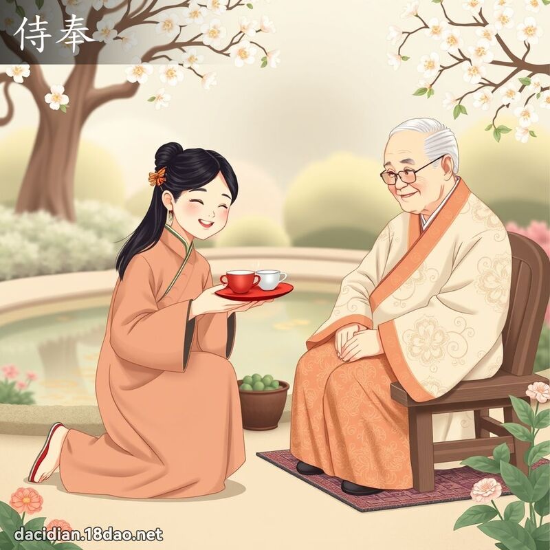 侍奉 - 国语大辞典配图