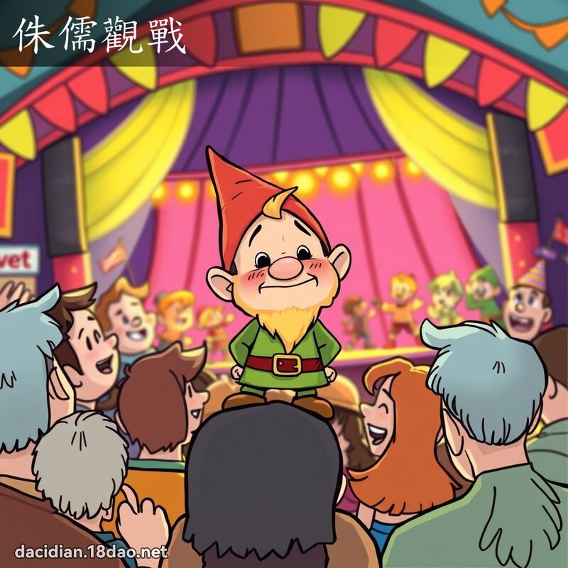 侏儒觀戰 - 國語大辭典配圖