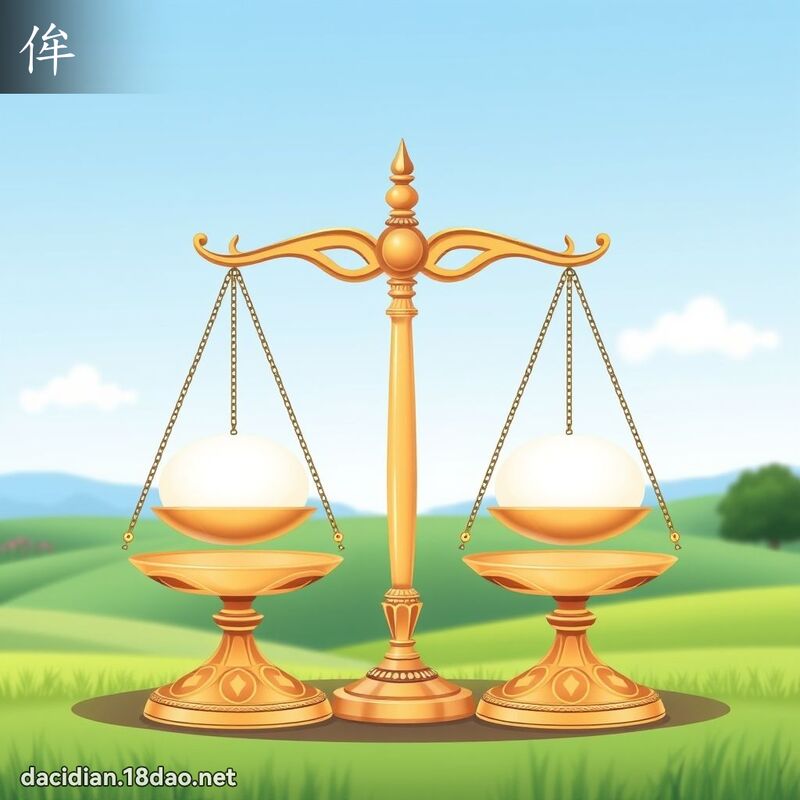 侔 - 国语大辞典配图