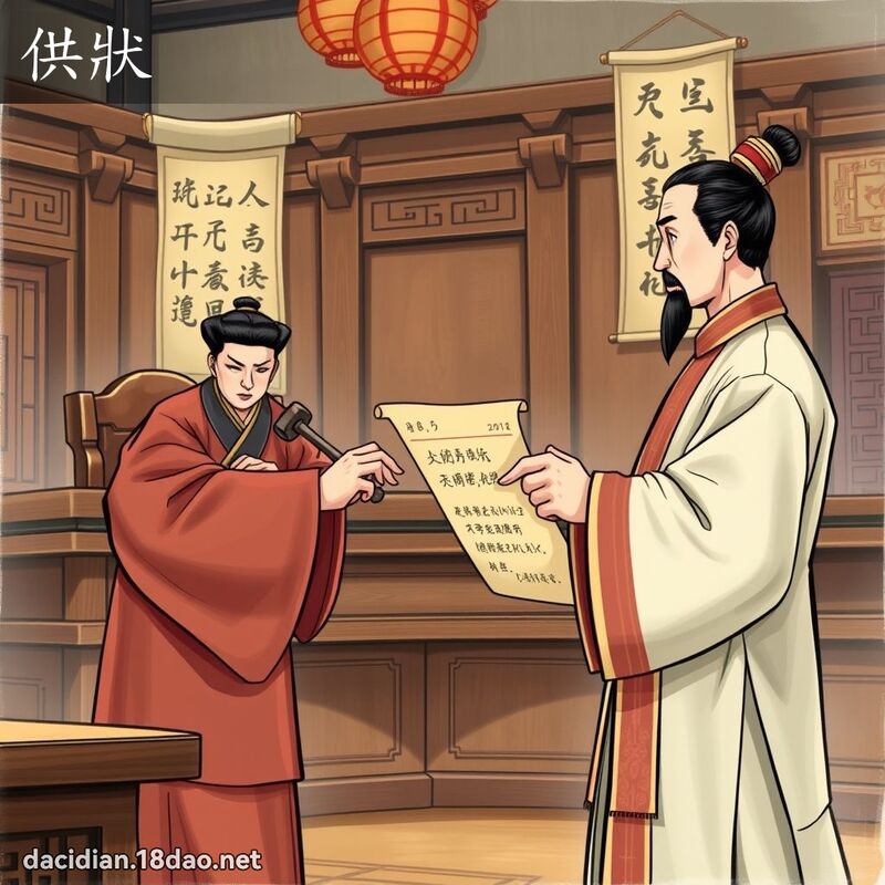 供状 - 国语大辞典配图