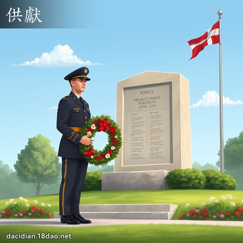 供獻 - 國語大辭典配圖